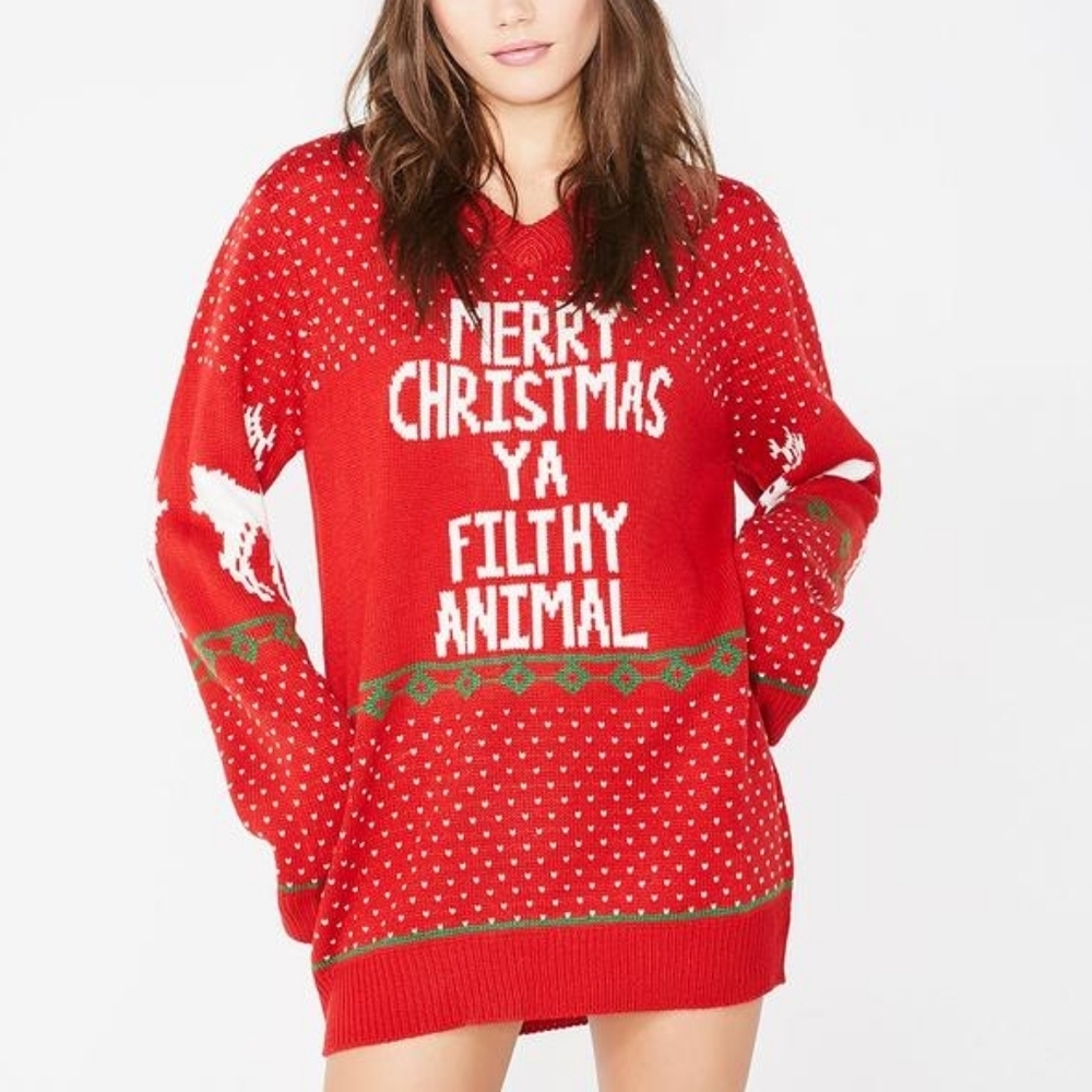 Home Alone Filthy Animal Christmas Sweater L
